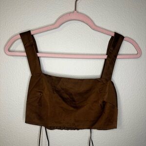 Le Lis Chocolate Brown Crop Top
